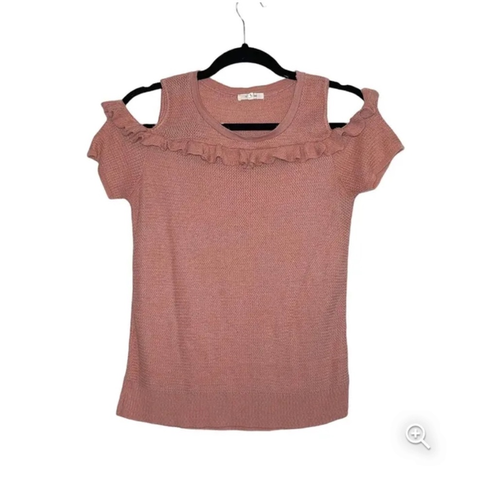 maurice ruffle top size small